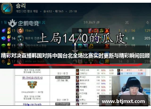 精彩对决直播韩国对阵中国台北全场比赛实时更新与精彩瞬间回顾